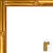 Craig Frames Vintage Bamboo Brushed Gold Picture Frame with Mat